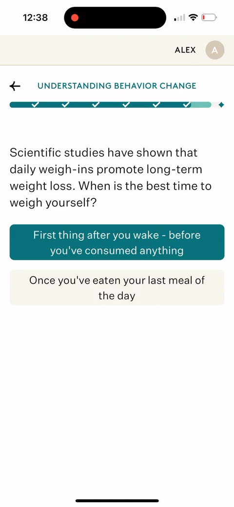 Noom onboarding screen 86