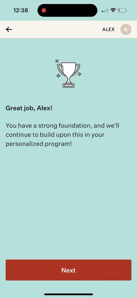 Noom onboarding screen 87