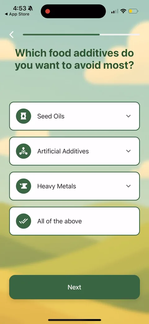 Olive onboarding screen 12