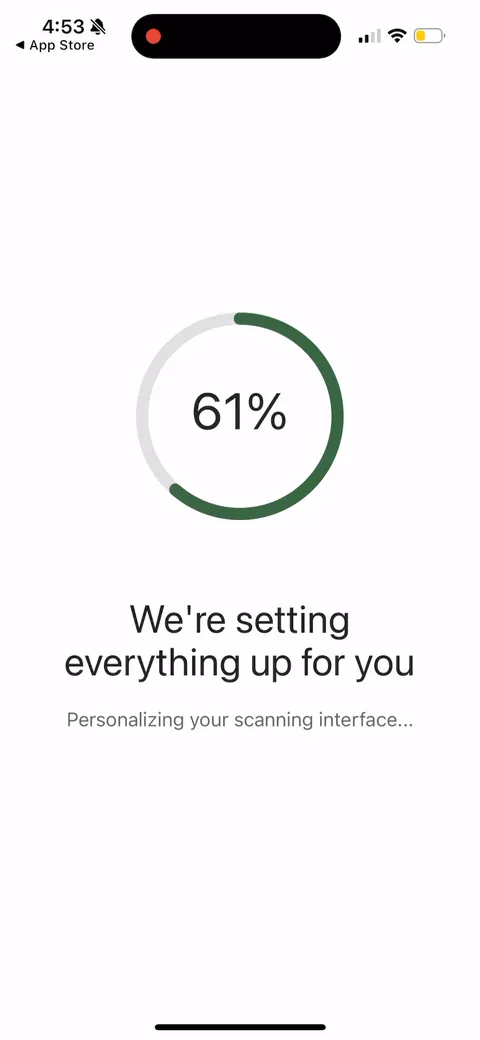 Olive onboarding screen 17: 