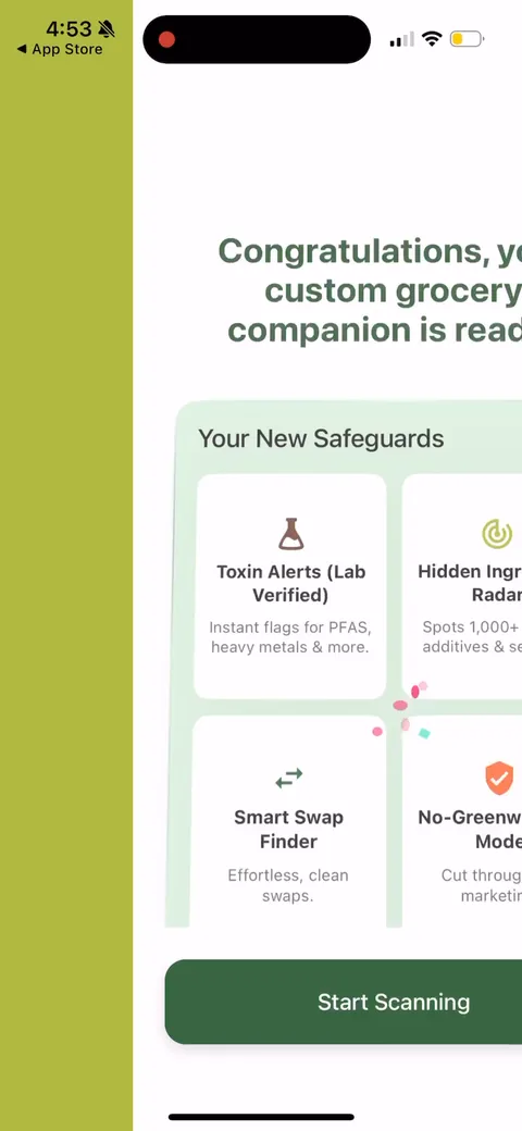 Olive onboarding screen 18: 