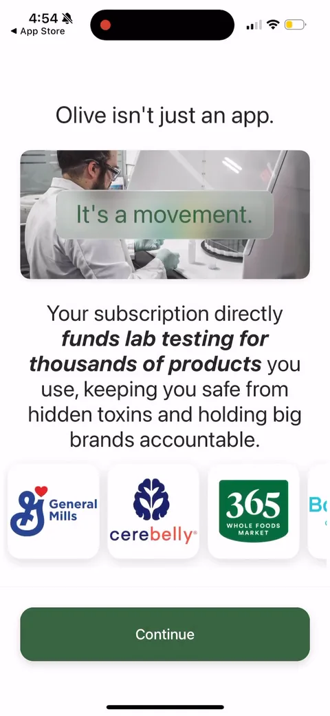 Olive onboarding screen 24: 