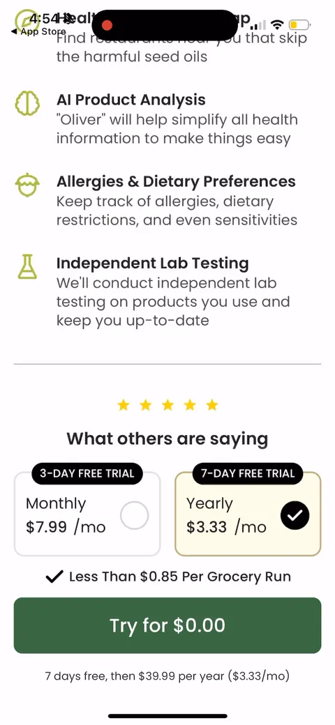 Olive onboarding screen 26