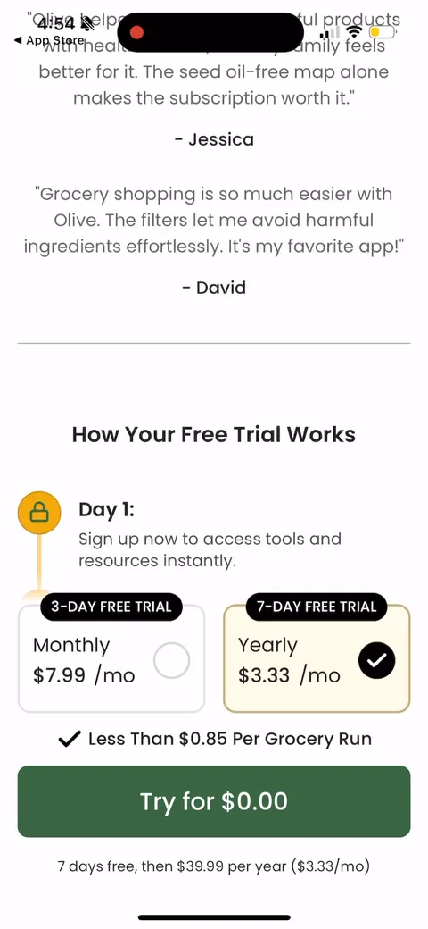 Olive onboarding screen 27
