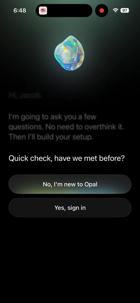 Opal onboarding screen 4