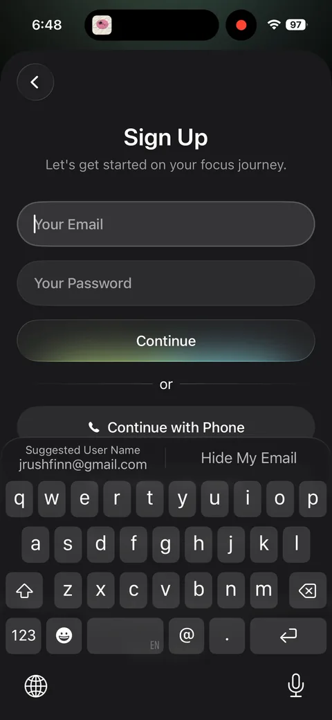 Opal onboarding screen 6