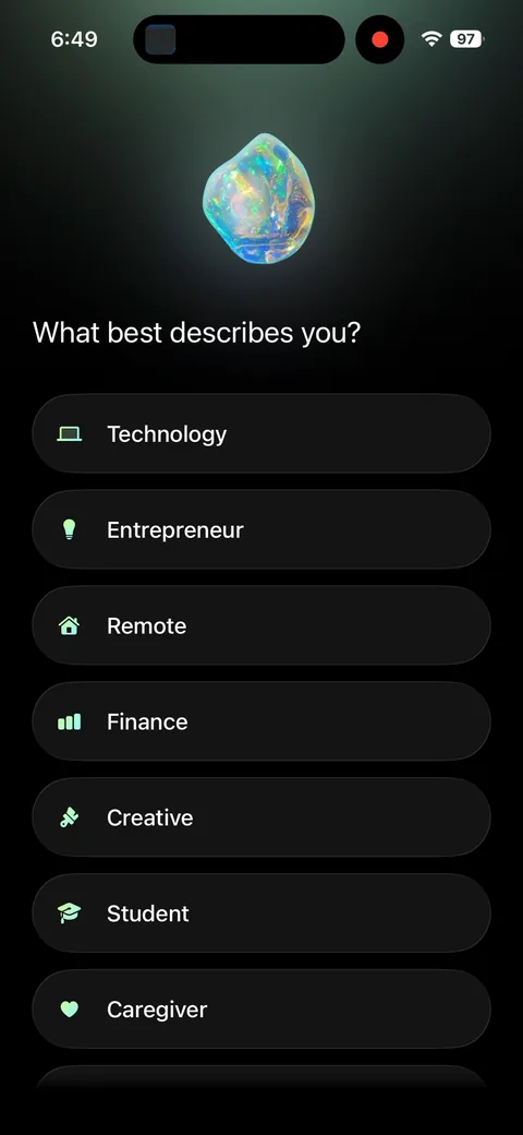 Opal onboarding screen 17