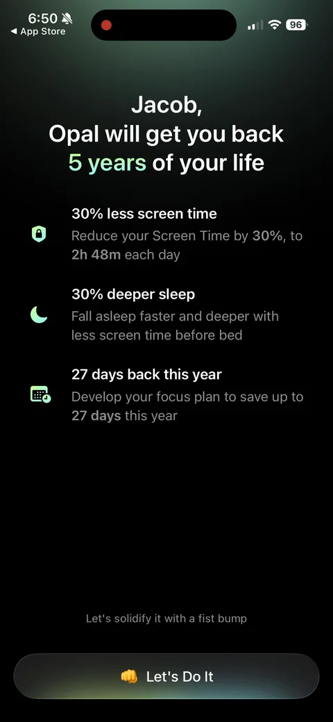 Opal onboarding screen 53