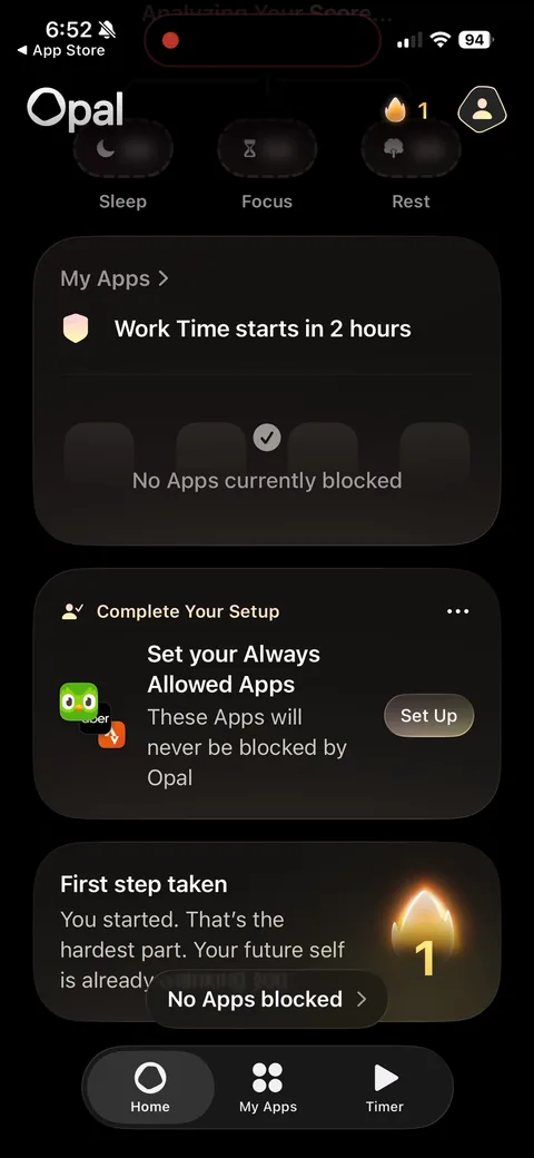 Opal onboarding screen 83