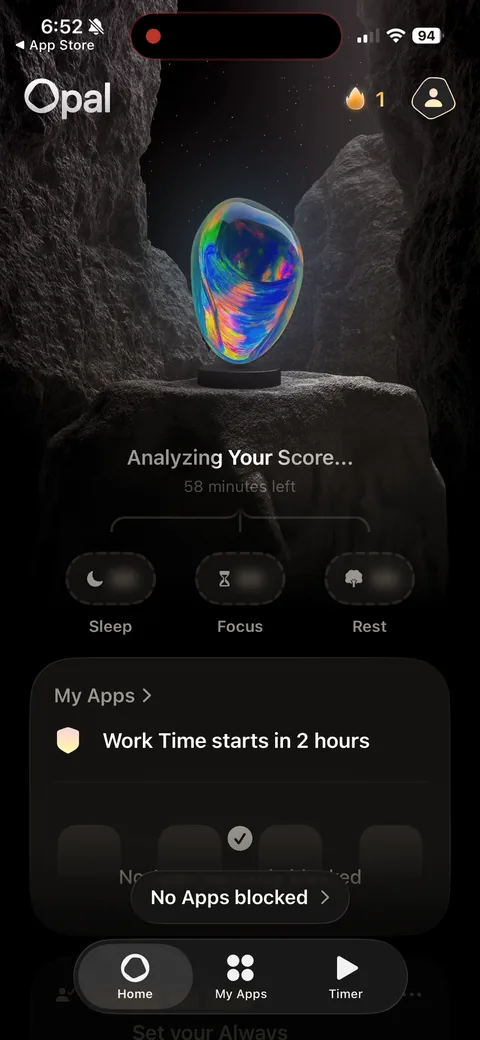 Opal onboarding screen 85