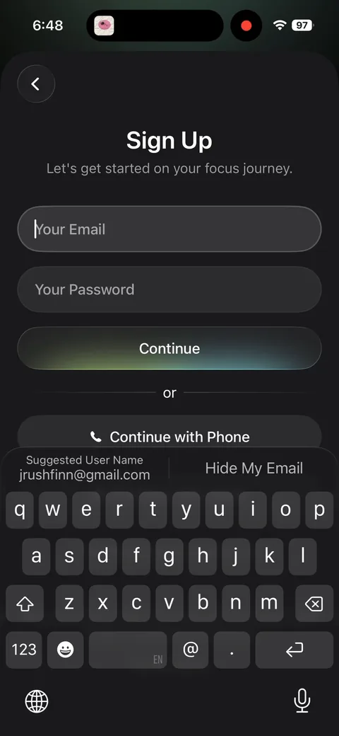 Opal onboarding screen 7