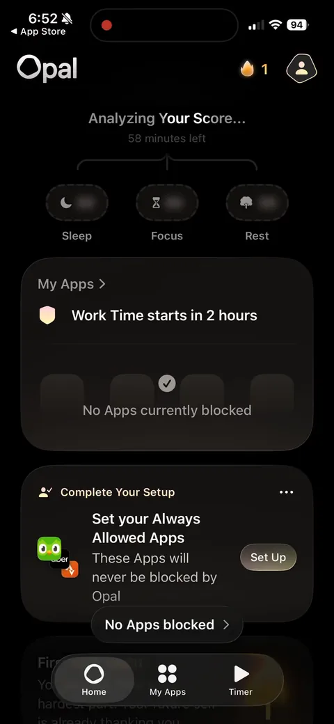 Opal onboarding screen 112