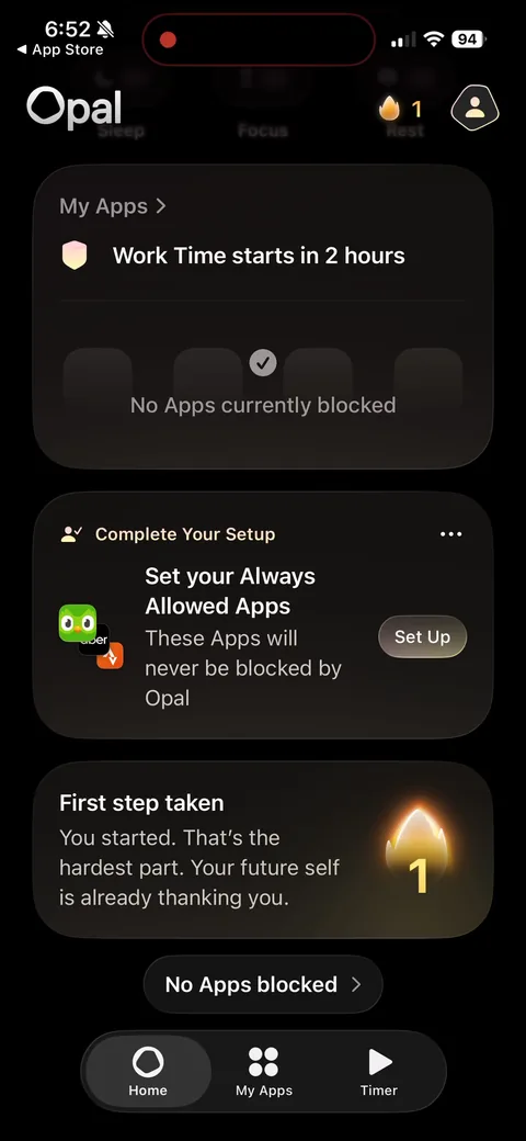 Opal onboarding screen 115