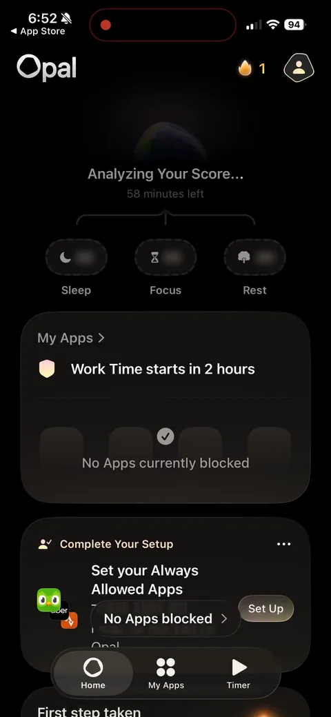 Opal onboarding screen 117