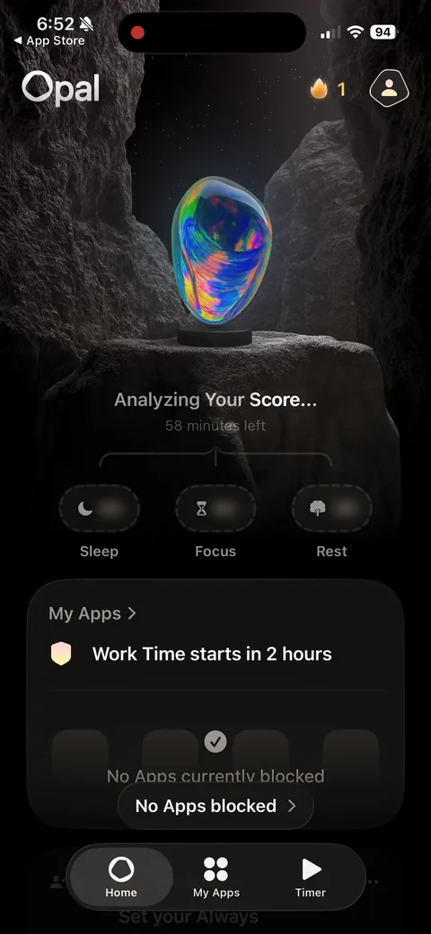 Opal onboarding screen 118
