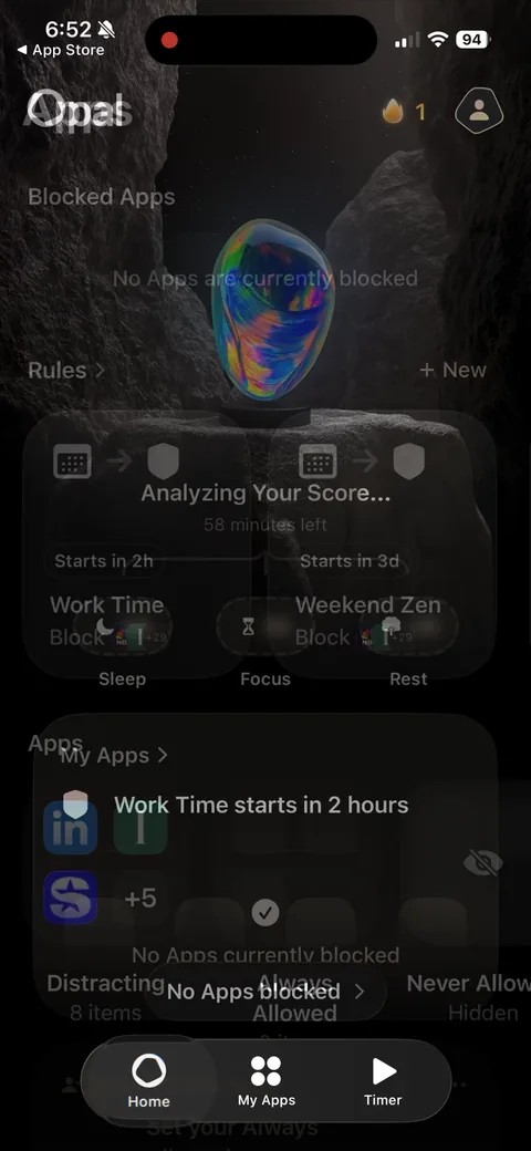 Opal onboarding screen 120