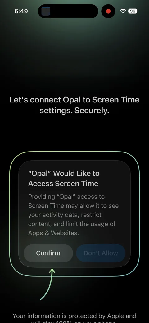 Opal onboarding screen 33