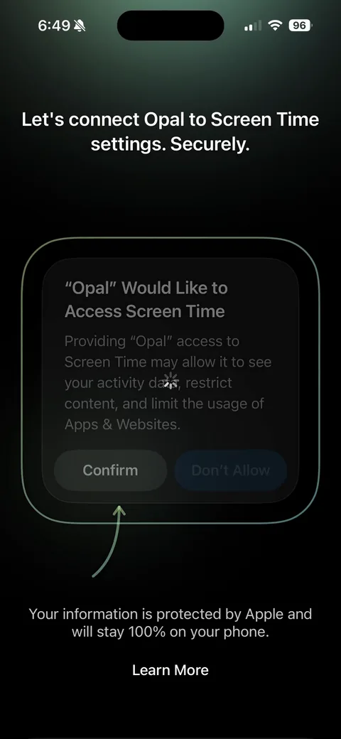 Opal onboarding screen 38