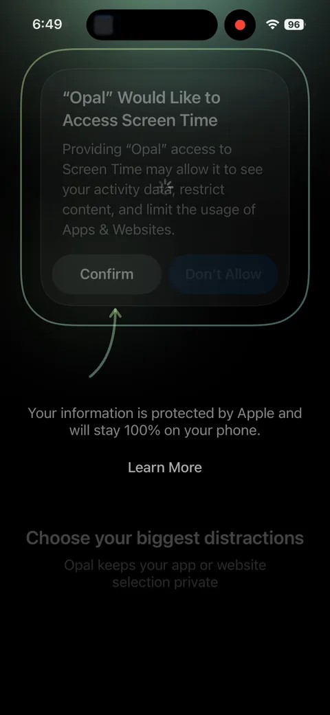 Opal onboarding screen 39