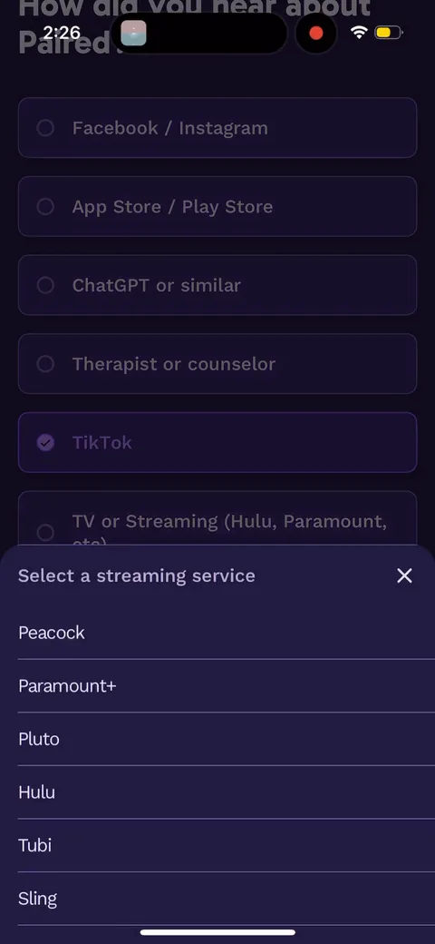 Paired onboarding screen 48