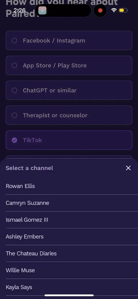 Paired onboarding screen 49