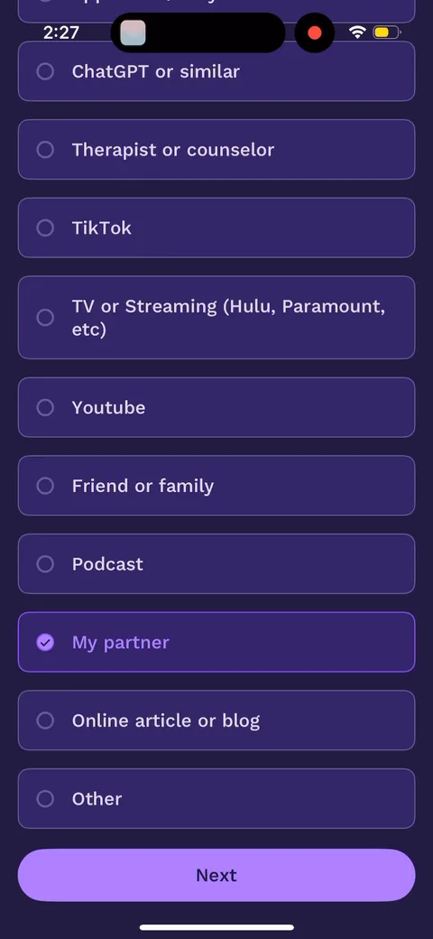 Paired onboarding screen 62