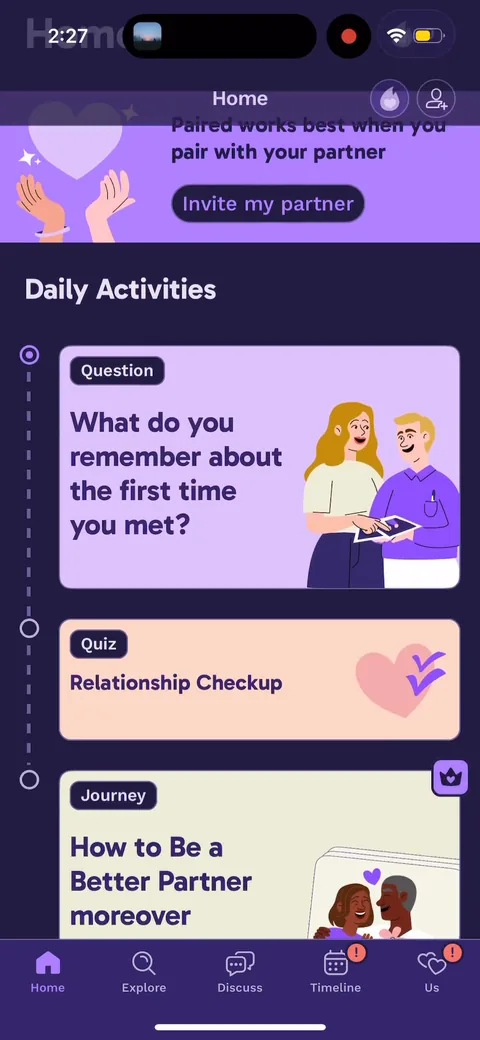 Paired onboarding screen 71
