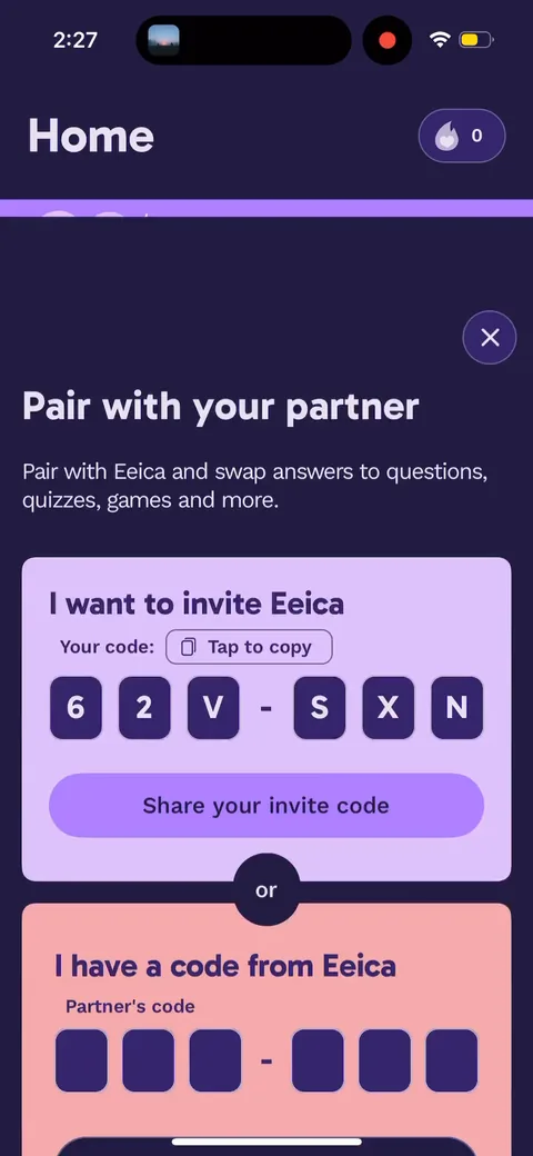 Paired onboarding screen 74