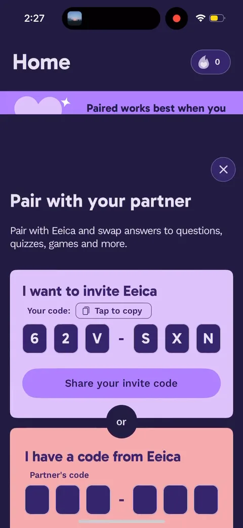 Paired onboarding screen 76