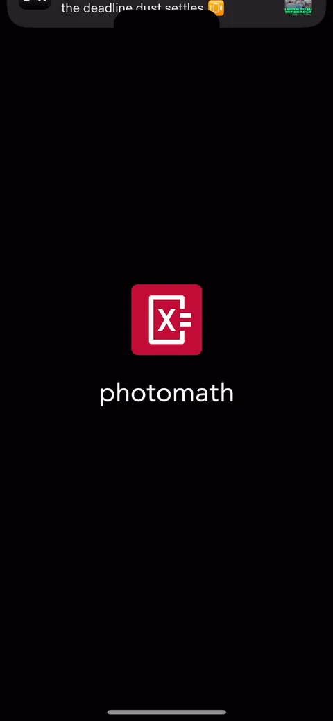 Photomath onboarding screen 1