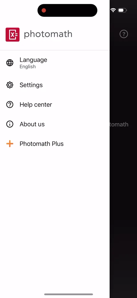 Photomath onboarding screen 6