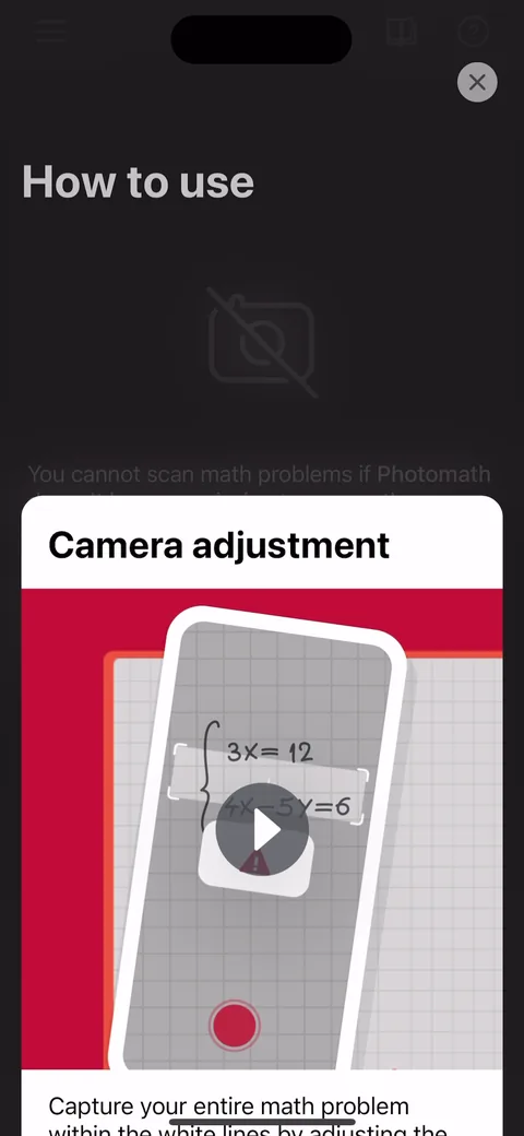 Photomath onboarding screen 11