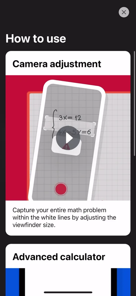 Photomath onboarding screen 13
