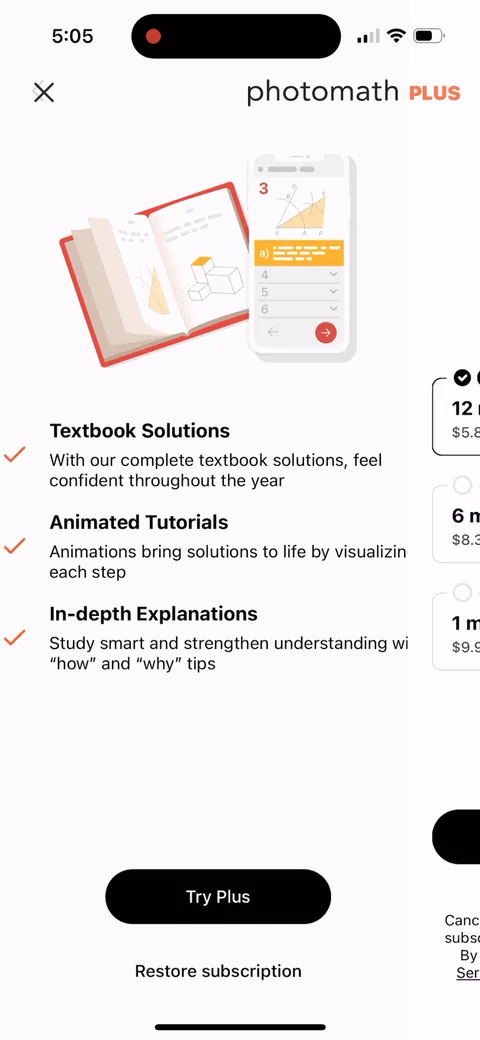 Photomath onboarding screen 18