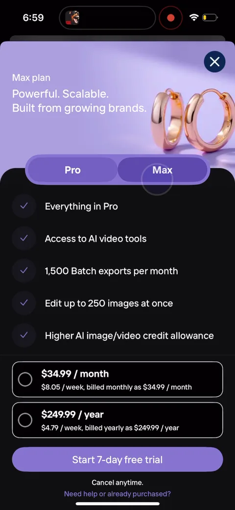 Photoroom onboarding screen 14