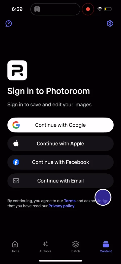 Photoroom onboarding screen 24