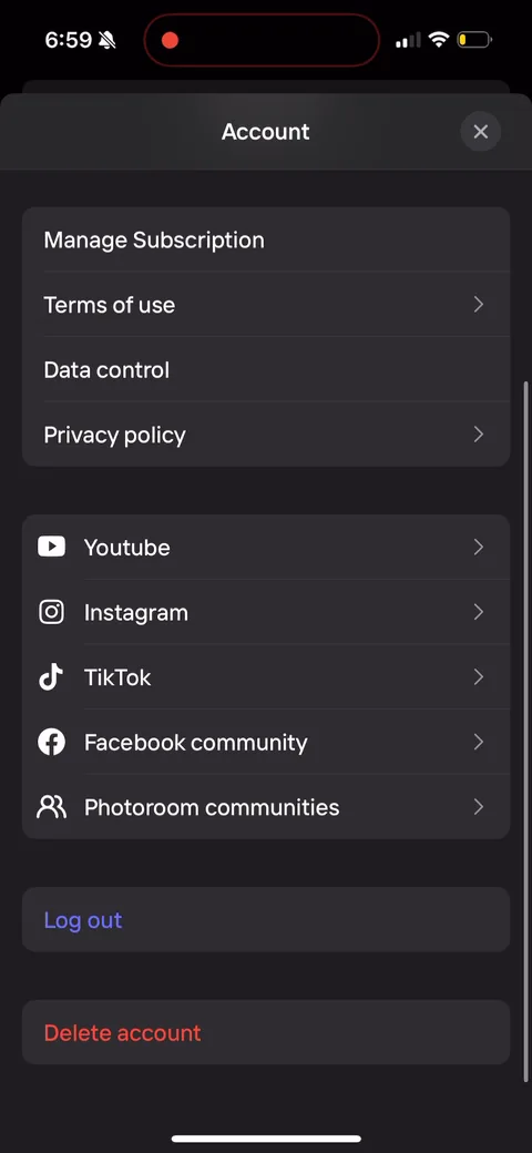 Photoroom onboarding screen 26