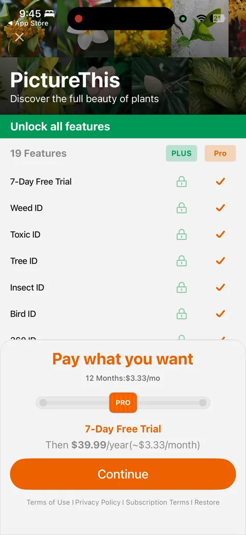 Picturethis onboarding screen 44