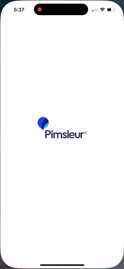 Pimsleur onboarding screen 1