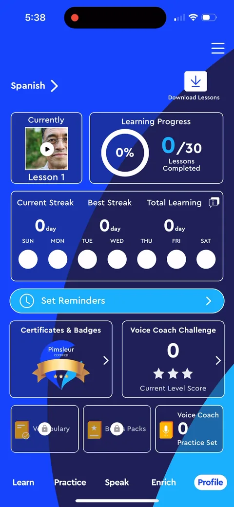 Pimsleur onboarding screen 18