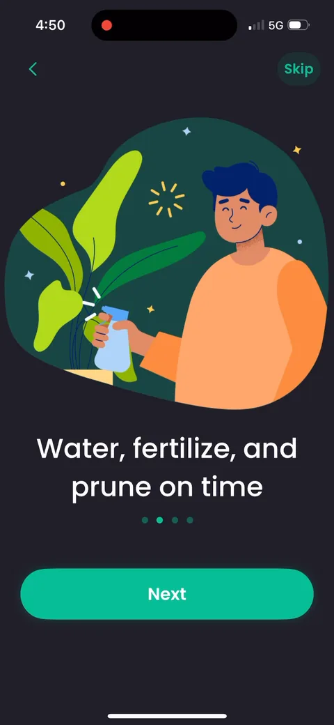 Plantin onboarding screen 4