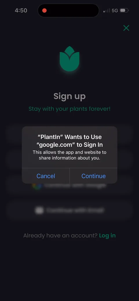 Plantin onboarding screen 7