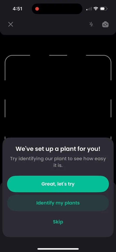 Plantin onboarding screen 15: 'We've set up a plant for you