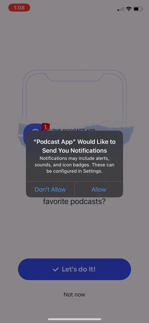 Podcast App onboarding screen 10