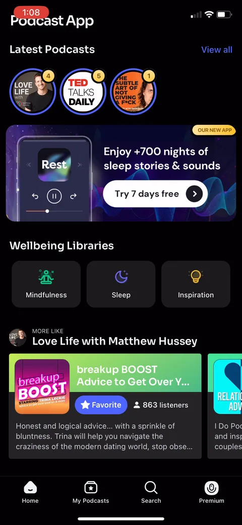 Podcast App onboarding screen 13