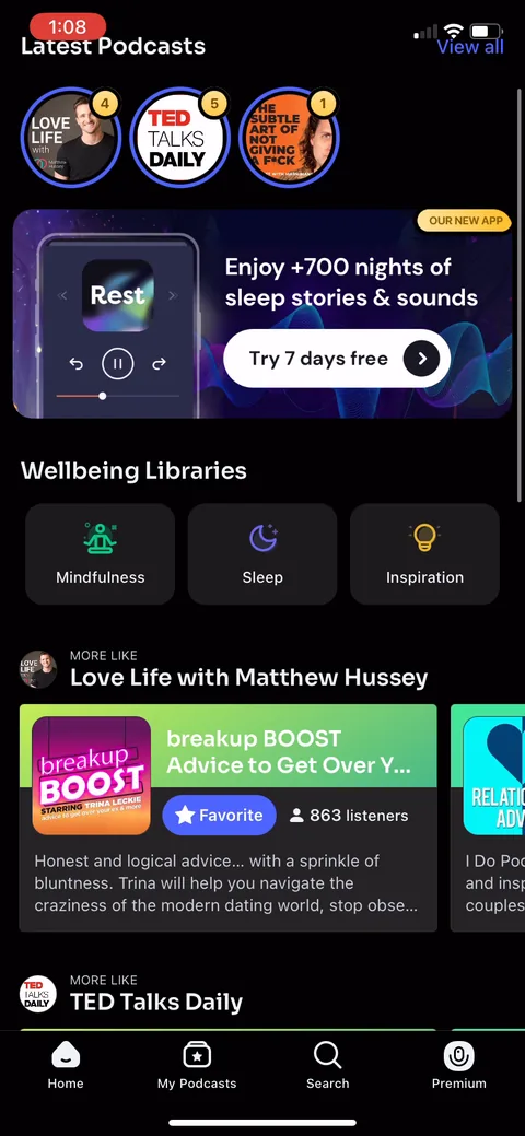Podcast App onboarding screen 15