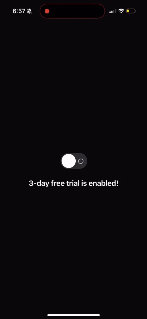 Pose onboarding screen 4: The free-trial toggle reveal right before the paywall