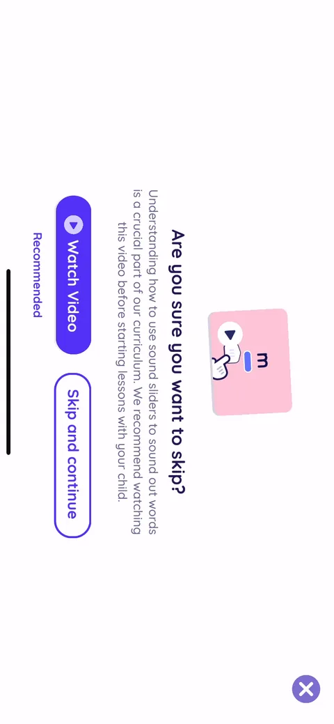 Readingcom onboarding screen 70: 'Are you sure you want to skip
