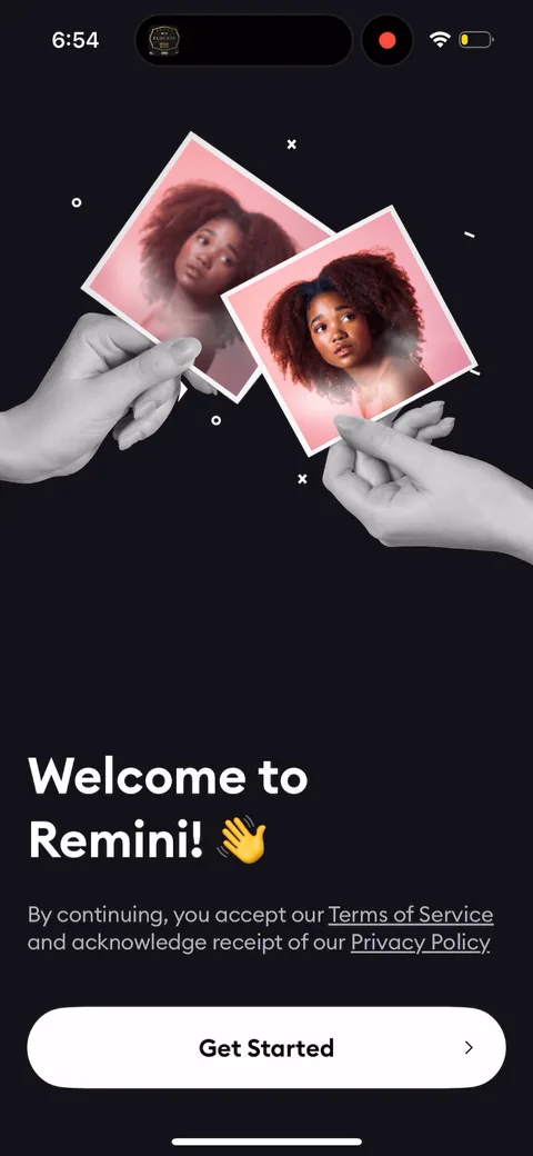 Remini onboarding screen 1