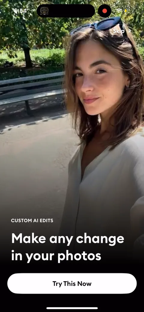 Remini onboarding screen 18: 'Custom AI Edits